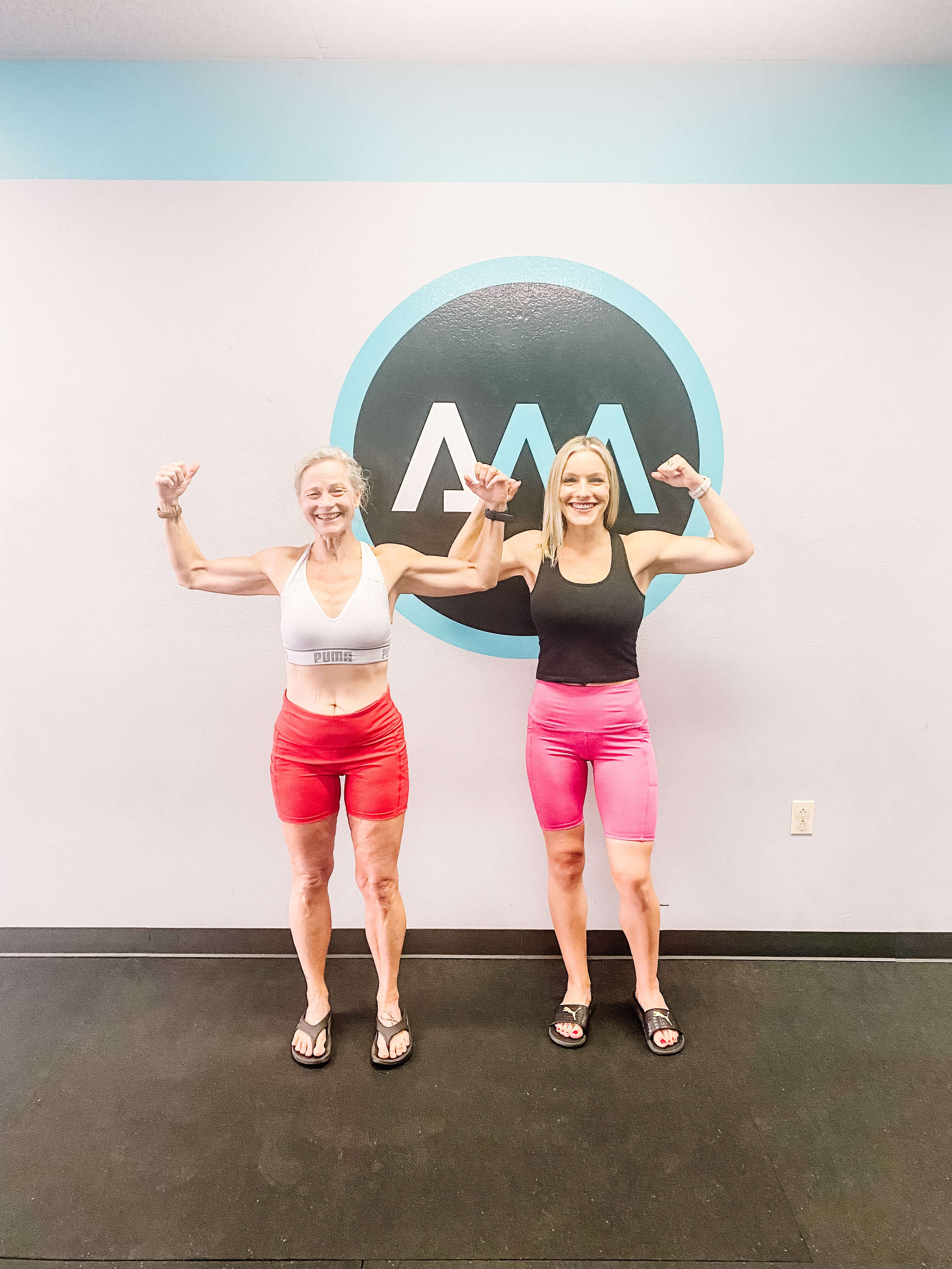 AMP Fitness members and crew together at the studio in Mesa, AZ.